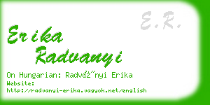 erika radvanyi business card